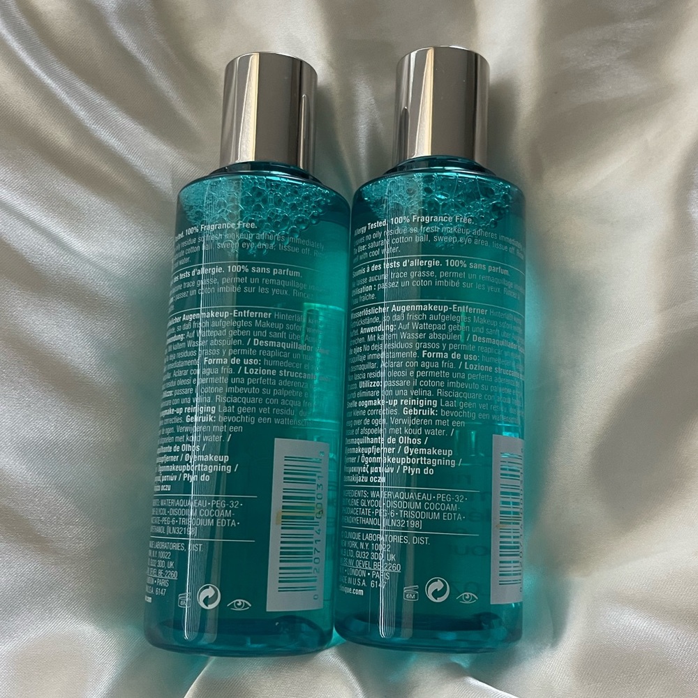 2 CLINIQUE Rinse Off Eye Makeup Solvent (Remover) 4.2 fl oz 8.4 fl oz Total NWT - Picture 2 of 4